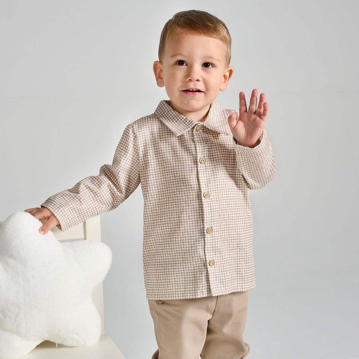 Camisa y pantalón Tiny Taupe (PREVENTA)