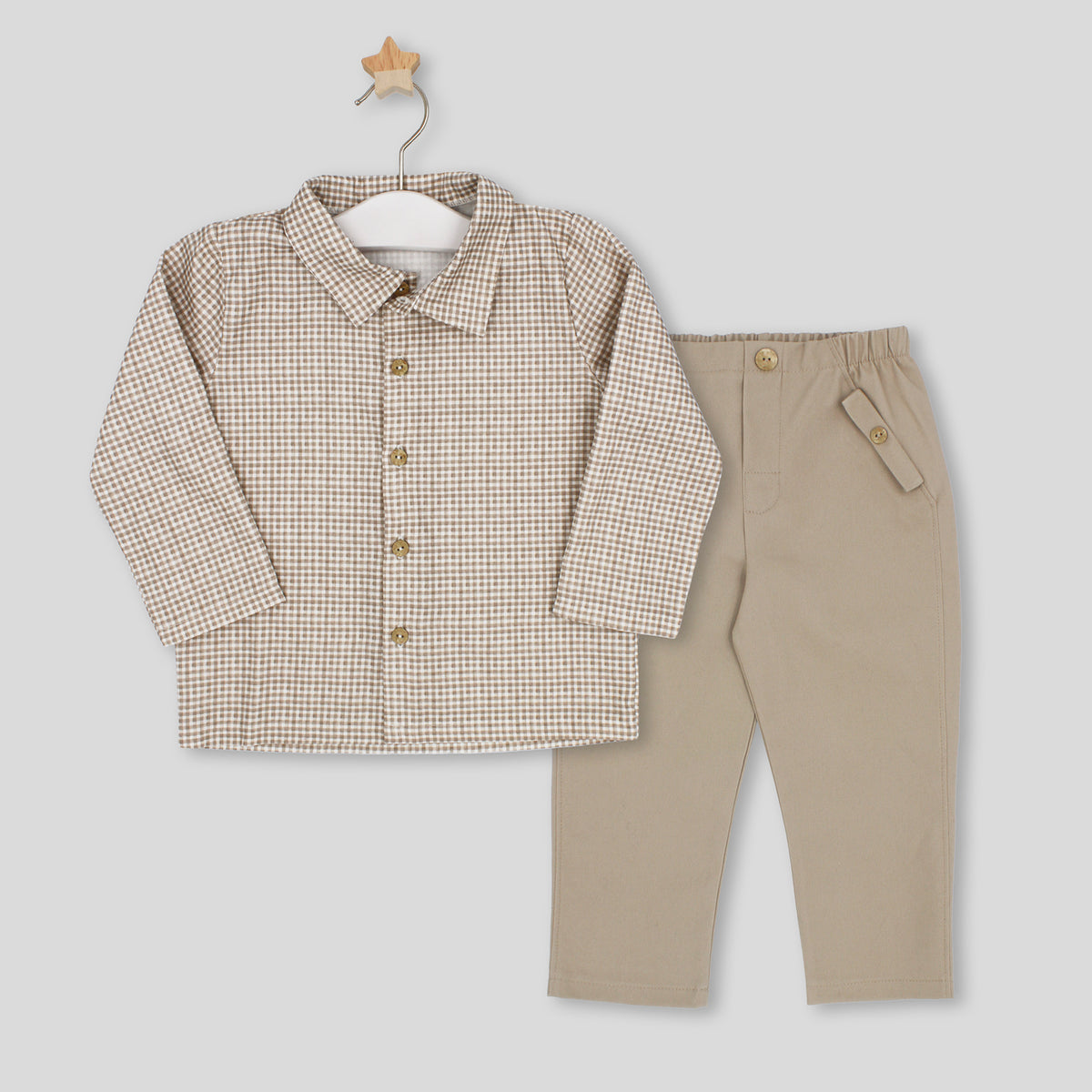 Camisa y pantalón Tiny Taupe (PREVENTA)