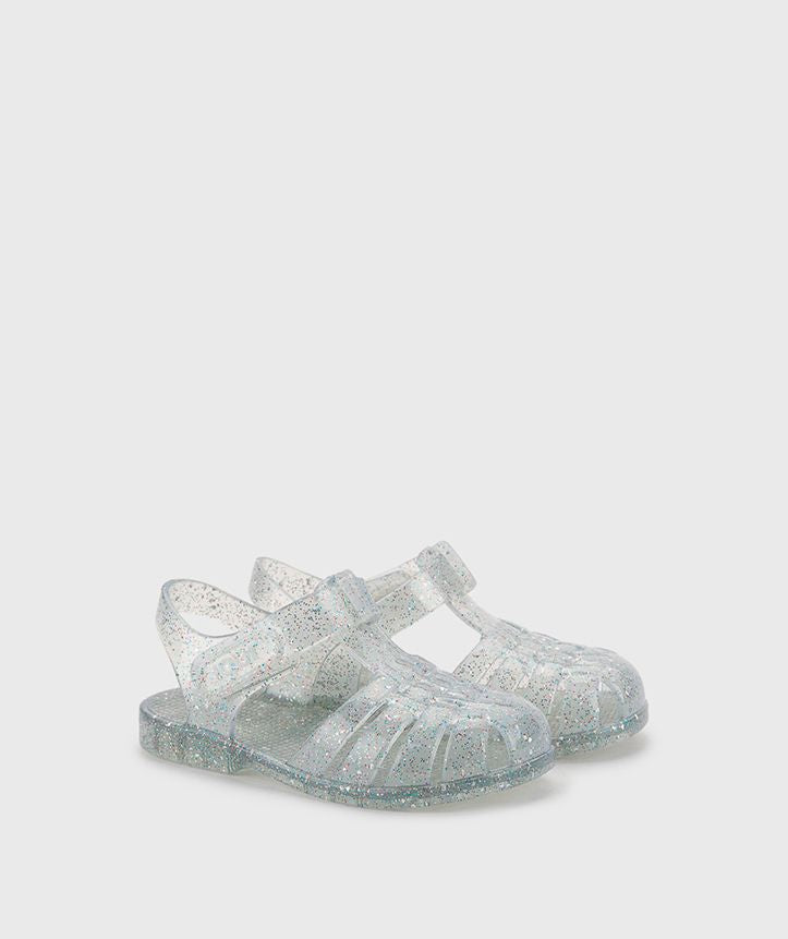 Clásica Cristal transparente multi glitter