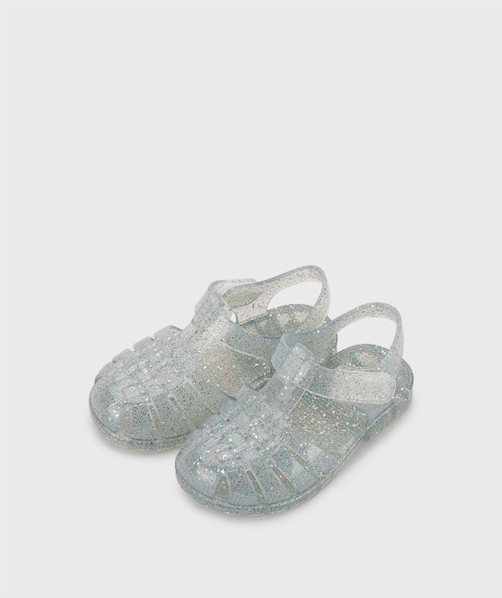 Clásica Cristal transparente multi glitter