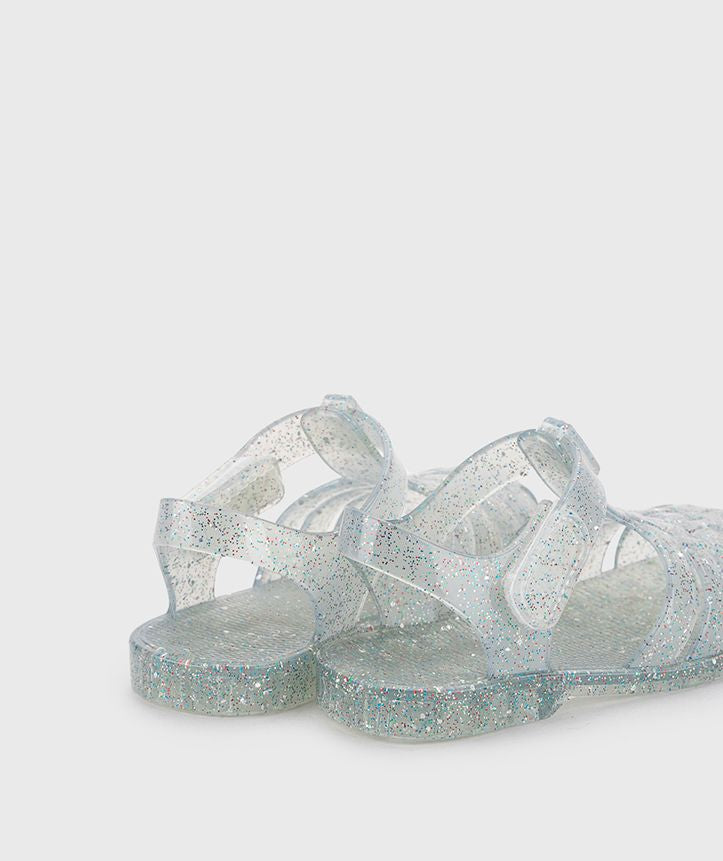 Clásica Cristal transparente multi glitter