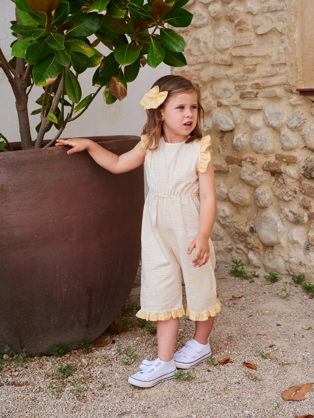 Enterizo Niña amarillo