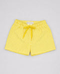 Pantaloneta de rayas amarillo con bolsillo