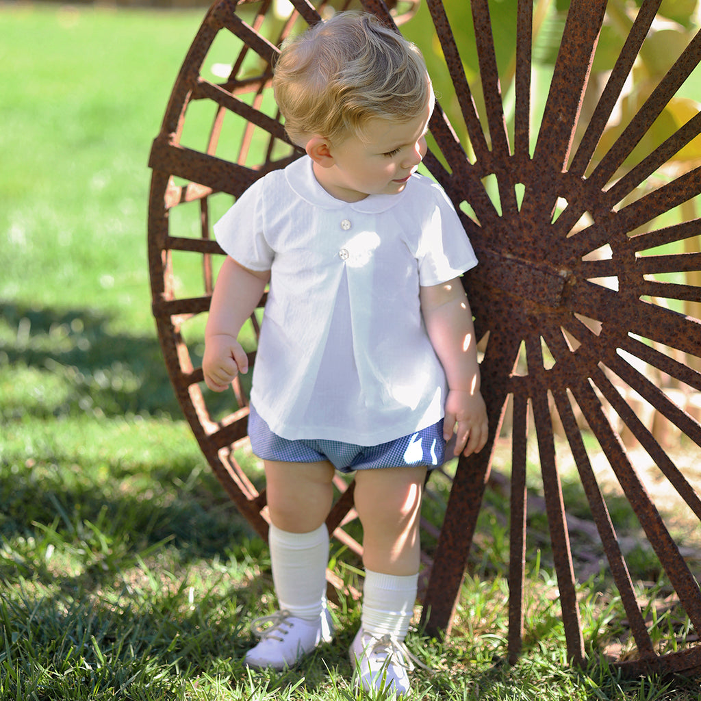 Conjunto bebé Navy Vichy