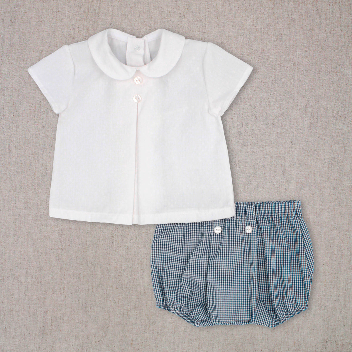 Conjunto bebé Navy Vichy