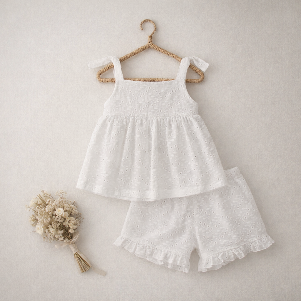 Conjunto niña blanco