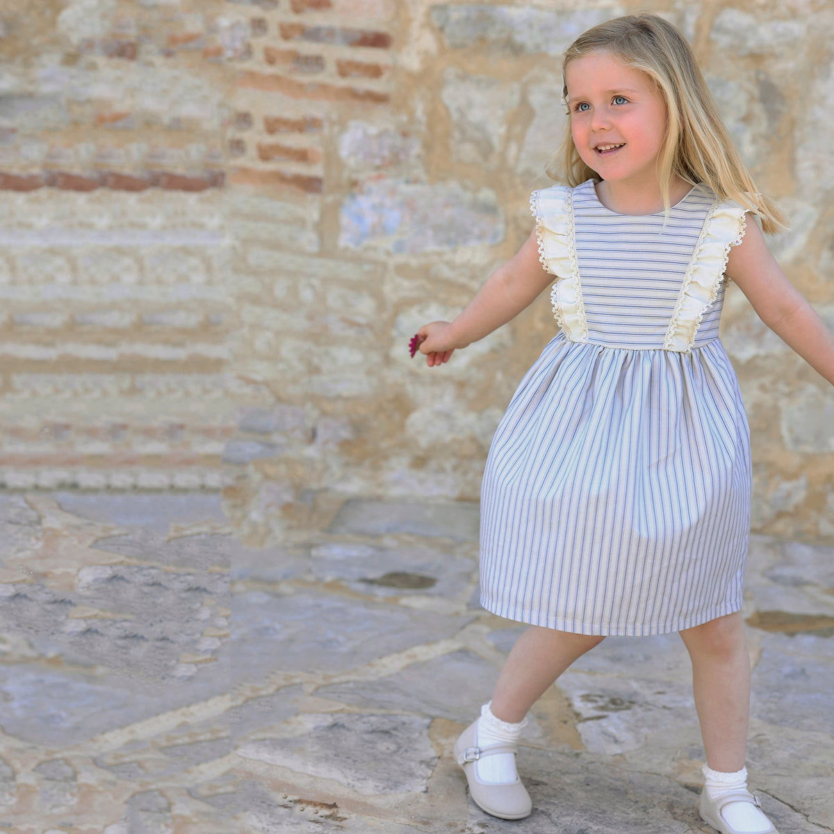 Vestido rayas azules