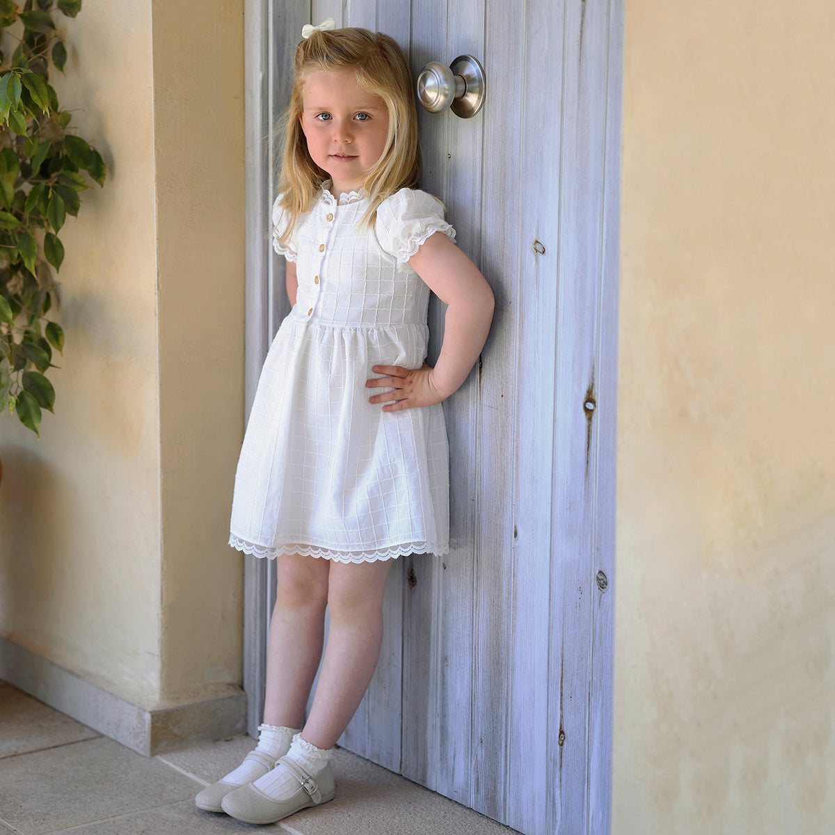 Vestido Volie Beige