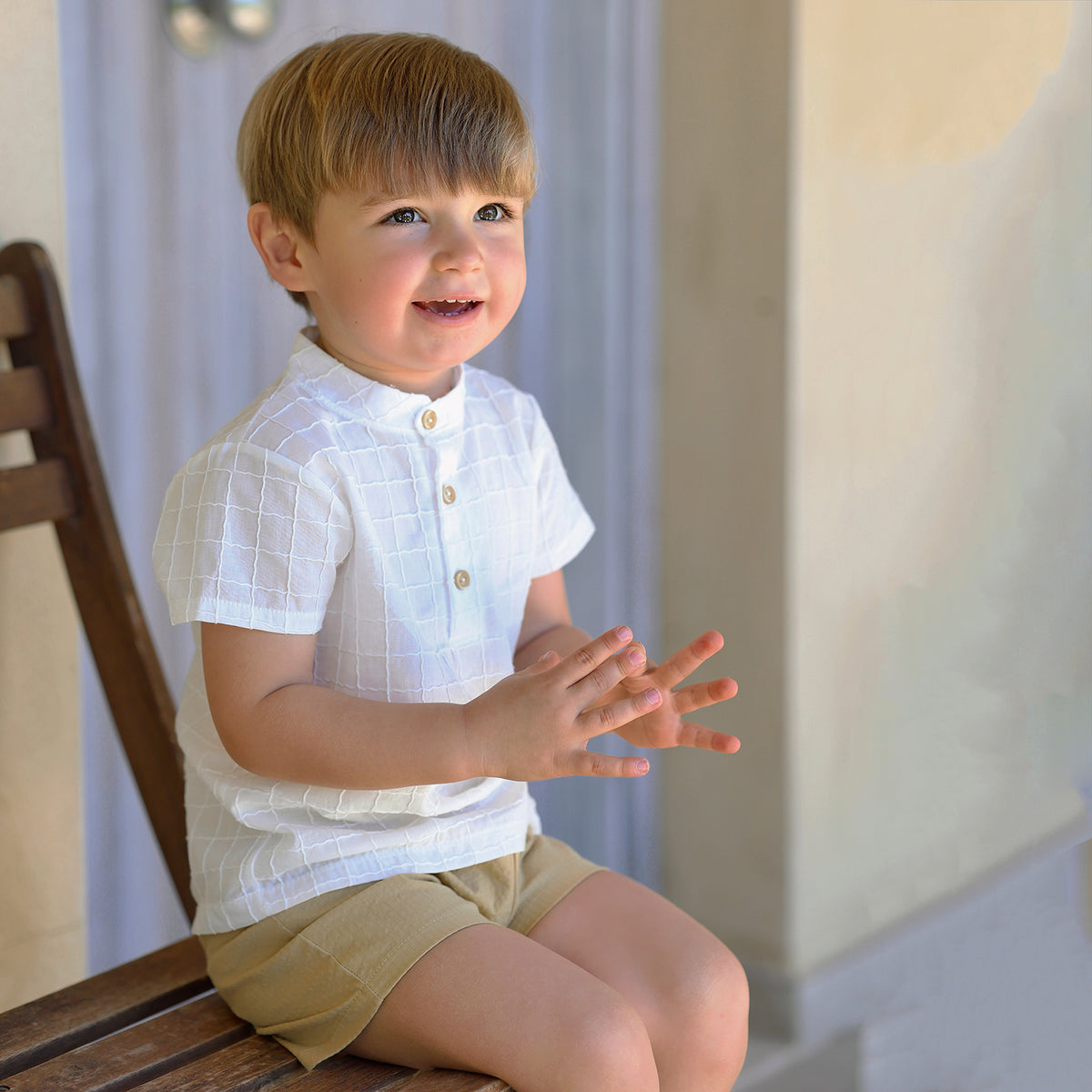 Conjunto niño mostaza