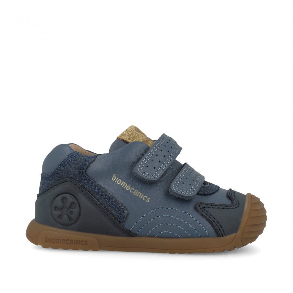 Botines azules de niño para primeros pasos