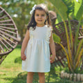 Vestido plumeti crudo