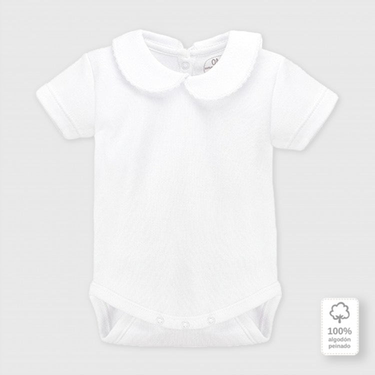 Body manga corta con cuello